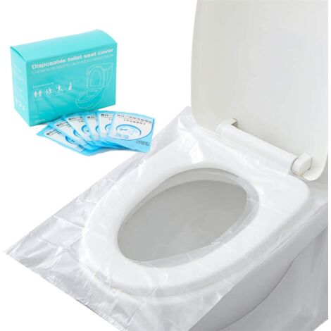 60 copriwater monouso in plastica, impermeabili, antiscivolo, confezionati singolarmente per il viaggio, perfetti per l'uso del vasino, ideali per adulti