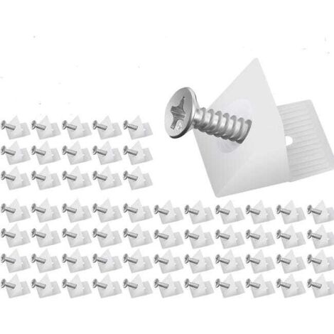 60 cuñas de plástico para cajones, conectores estabilizadores traseros, conectores inferiores para cajones (con tornillos)
