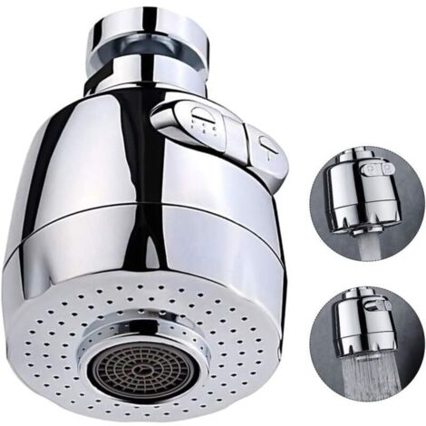 60 Degrés Aérateur de Robinet Pivotant 2 Modes Réglable Douche Tête