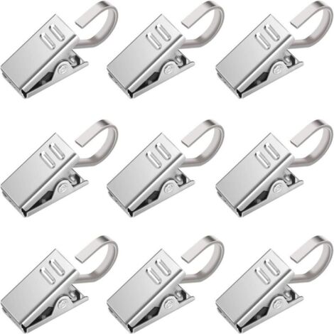 60 Edelstahl-Cliphaken, Gardinenstangenclips, Gardinenringhaken, 0,3 mm