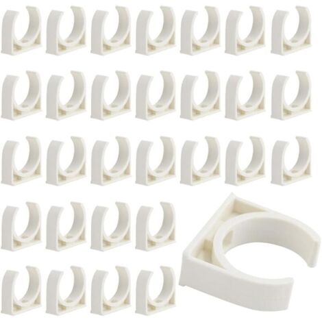 60 fascette stringitubo in PVC, 20 mm, bianche, per cucina e piscina.