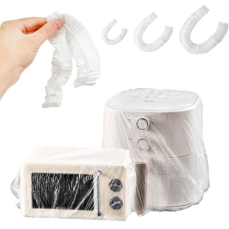 60 fundas transparentes para pequeños electrodomésticos, fundas antipolvo gruesas y desechables con elástico, para horno, olla a presión, tostadora, freidora de aire y cacerola.