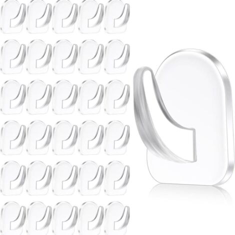 60 ganci autoadesivi, ganci trasparenti ultra resistenti per portasciugamani