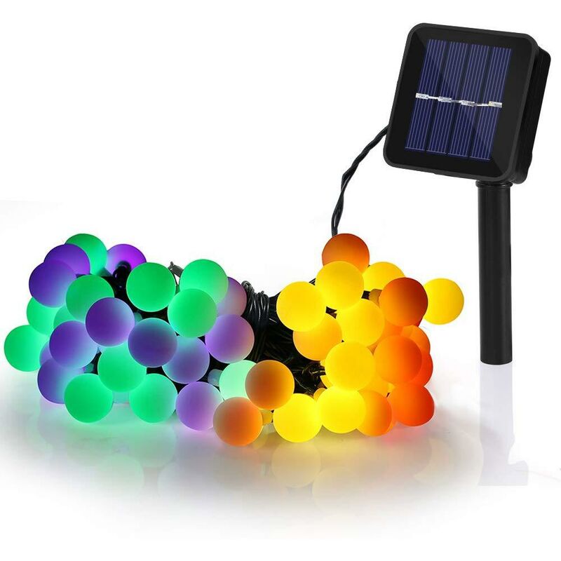 

60 LED lámpara solar luces de cadena al aire libre para jardín, patio, valla, patio, fiesta en casa, Navidad, multicolor