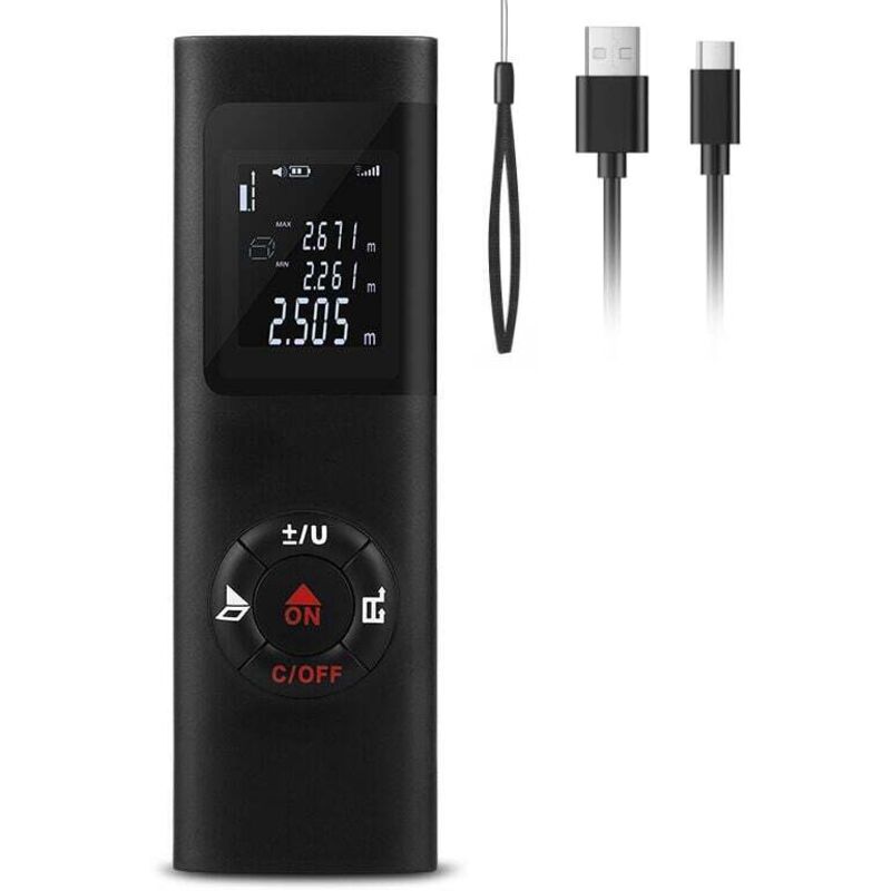 Image of 60 m Laser-Entfernungsmesser, ipsxp Tragbarer digitaler Laser-Entfernungsmesser,