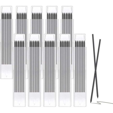 60 minas de lápiz de construcción, 2,8 mm, resistentes a roturas, para carpintería, construcción y edificación.