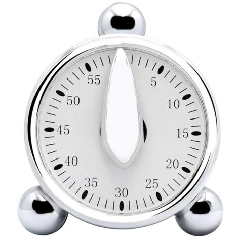 60-Minuten-Küchentimer mit Alarm, gut sichtbare mechanische Stoppuhr für Kinder, Kochen und Unterrichtsorganisation