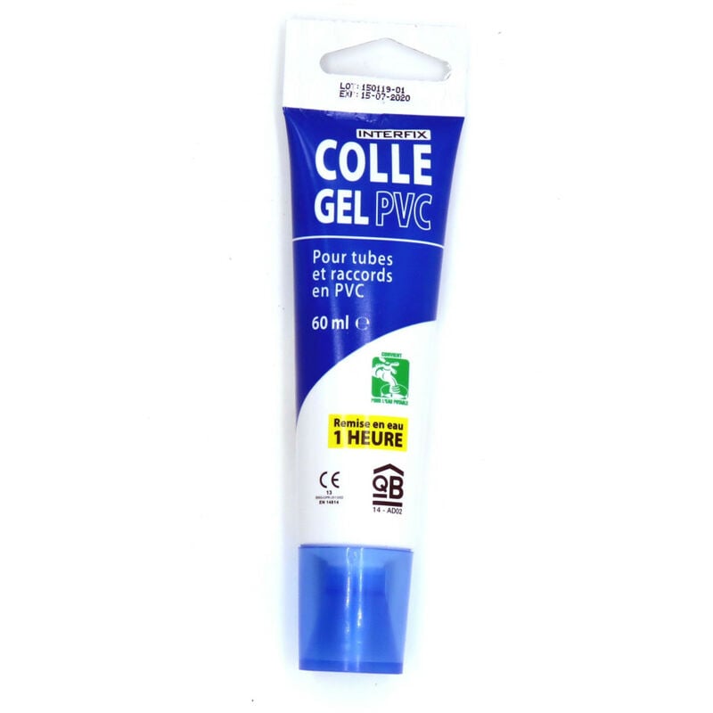 60 ml Tube colle gel pour tube pvc raccord piscine Interplast