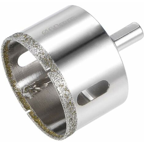 60 mm Diamant-Lochsäge, Diamantbohrer mit Mittelführungsbohrer, Fliesenlochsäge mit Diamant-Oberflächenbeschichtung zum Schneiden von Glas, Fliesen, Keramik, Marmor, Kalkstein