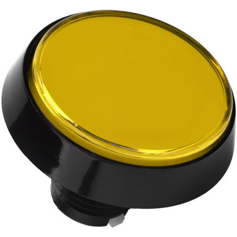 60 mm flacher, runder, beleuchteter Schalter für Spielzeugkran, gelb, mit 3 Stiften