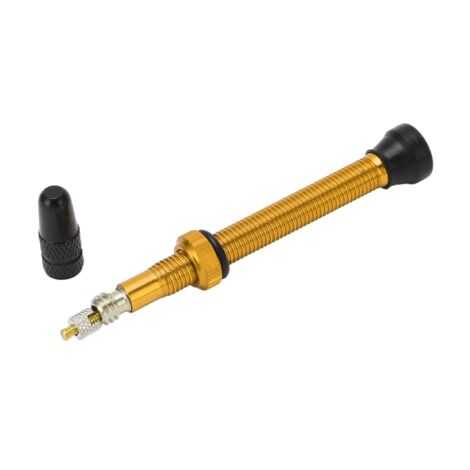 60-mm-Presta-Ventilschaft aus Aluminiumlegierung für Tubeless-Mountainbikes – Goldfarbenes Fahrradzubehör