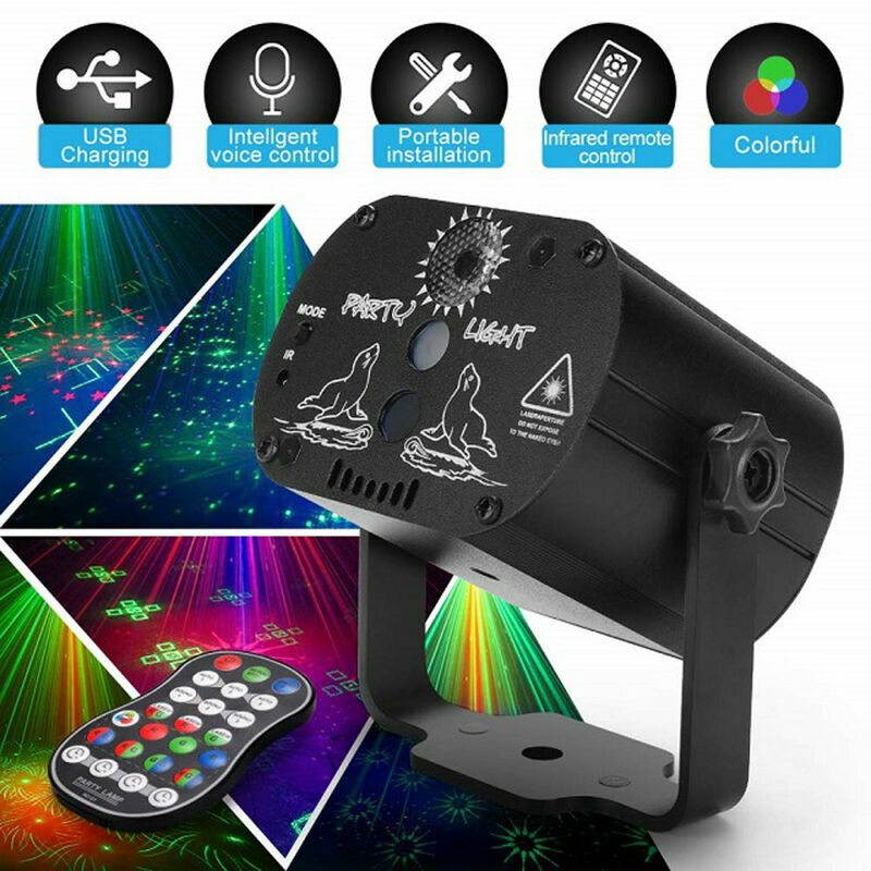 60 modes projecteur de scène mini rgb led lighting party disco dj ktv, Ensoleillé