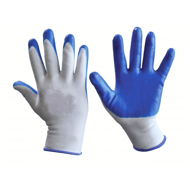 Image of FAR - 60 paia di guanti da lavoro spalmati nylon nitrile guanto coppia misura 9 GL9