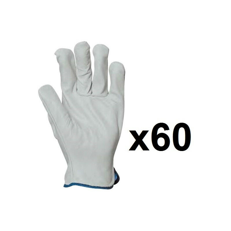 Euro Protection - 60 paires de gants cuir tout fleur europrotection MO2240 - Taille: 9