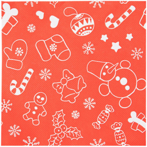 60 Papierservietten mit Weihnachtsbaummuster, 33 x 33 cm, winterliche Weihnachtsservietten, Hirsch-Tischdekoration