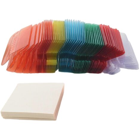 60 Pcs 2 Inch Folder Tabs and 120 Grids Inserts for Hanging File--