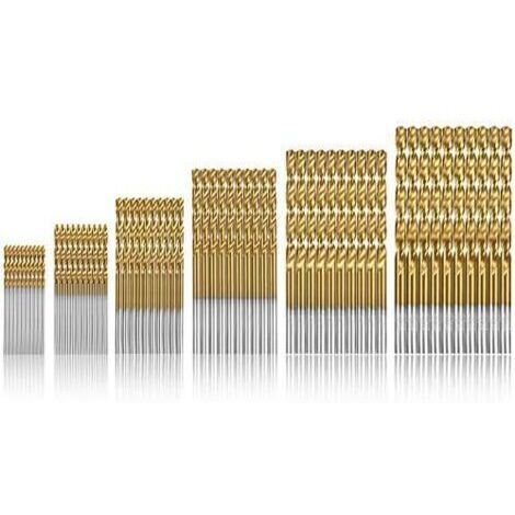 60 Pcs Forets hélicoïdaux, Forets HSS titanium Micro Drill Forets Bits métrique HSS haute en acier 1/1.5/2/2.5/3/3.5mm