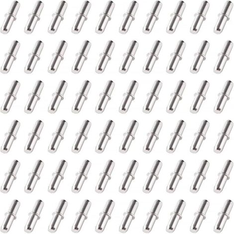 60 Pièces 20x5 mm Taquets d'Étagère, Goupilles de Support D'étagère, pour Meubles de Bibliothèque D'armoires de Cuisine