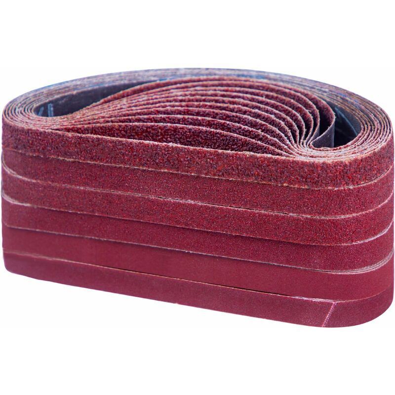 60 pièces Bande Abrasive 13 x 457 mm,Ensemble de Bandes Abrasives(10 x grain 40/60/80/120/180/240 chacun) pour Ponceuses à Bande, compatible avec