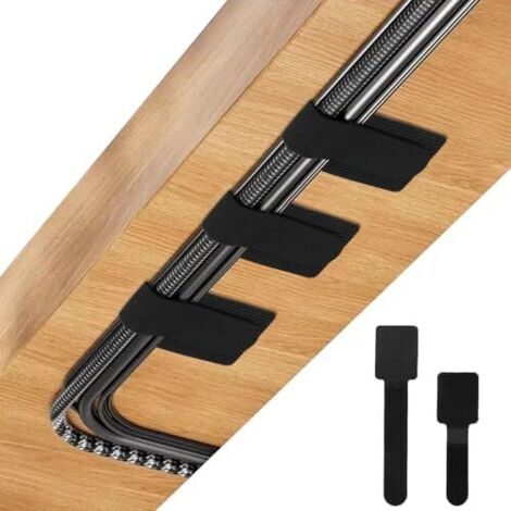 60 Pièces Cable Management, Serre Attache Cable, Auto-Agrippantes Réglables, Range Rangement -
