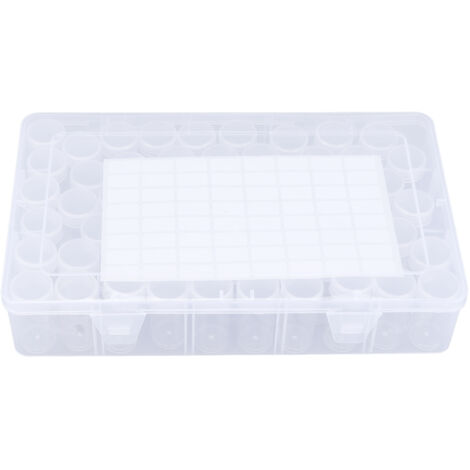 60 pièces Coffret de Peinture Diamant, Boîte de Rangement Portable pour Perles avec Étiquettes