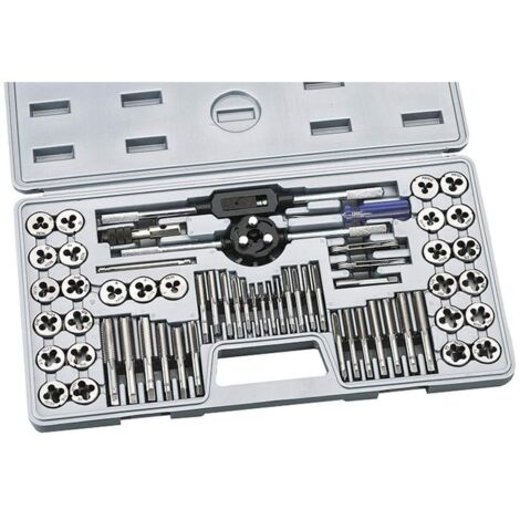 60 PIÈCES COFFRET TARAUDS ET FILIÈRES ACIER TUNGSTÈNE METRIC UNC UNF M101