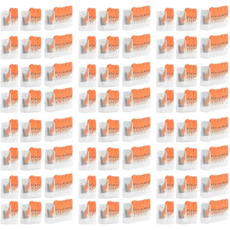 60 Pièces Connecteurs de Câblage Électrique, Bornes Rapides sans Vis pour Installation Luminaire et Construction, Kit PCT‑662/663/665