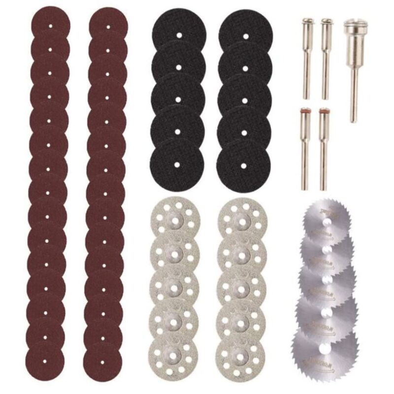 60 Pièces corindon couper des tranches de résine accessoires pour perceuses accessoires de perceuse lame d'émeri tranches de métal perceuse