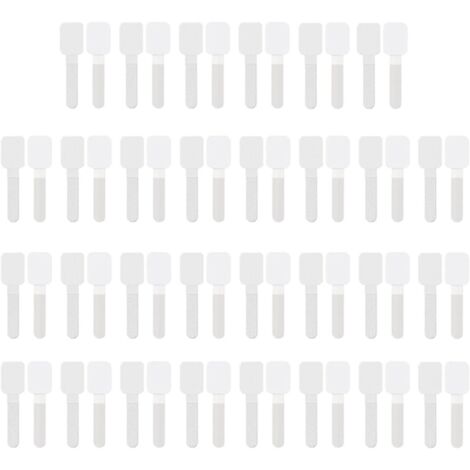 60 Pièces Crochets Adhésifs Extérieur, Attache Câble Adhésif Sangles de Rangement pour Câbles Sans Perçage Réutilisable Attache Cable Enrouleur de Cordons pour Câbles d'appareils de Charge(Blanc)