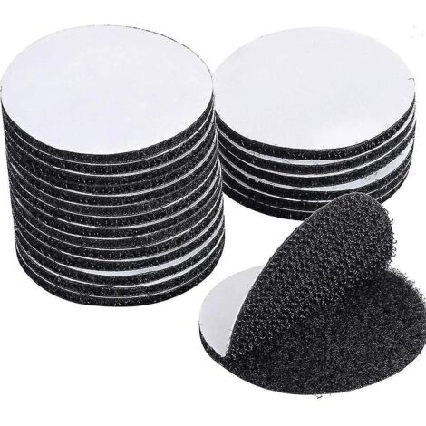 60 pièces de ruban Velcro auto-adhésif réutilisable ultra-résistant, ruban Velcro double face, ruban Velcro auto-adhésif extra-résistant