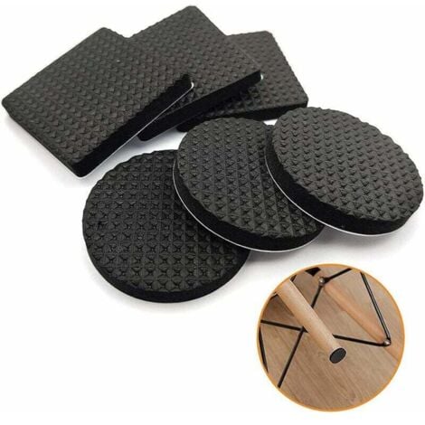 LINGHHANG 60 Pieces Non-Slip Rubber Feet Pads, Self-Adhesive Rubber Feet Pads Furniture Protectors, Protective Pads for Wooden Floors, Table Legs, Chair