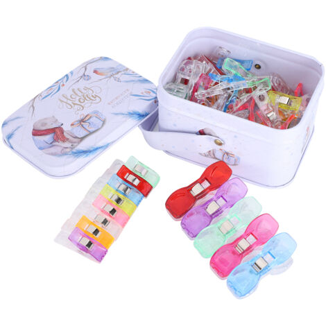 60 Pièces Pinces à Coudre Plastique Multicolores pour Couture, Patchwork et Quilting