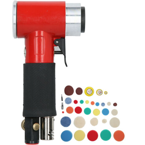 60 pièces ponceuse excentrique pneumatique rouge pour polissage et ponçage auto AT‑1500R60 avec buses européennes