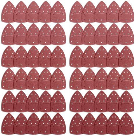 60 Sanding Sheets for Sander, Triangles Sanding Paper Mouse Sander, Mouse Sander Sandpaper for Bosch Multi-Sander Sanders, 11 Assorted Holes Grit 40/60/80/120/180/240