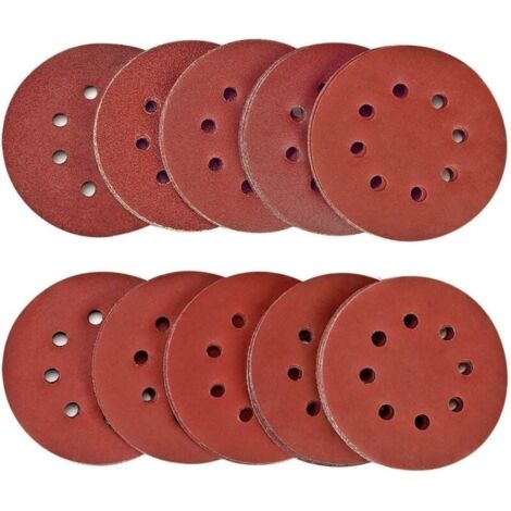 60 Stück 125 mm Schleifscheiben, Körnung 120, 8-Loch-Schleifpapier-Schleifscheiben, ideal zum Schleifen/Polieren
