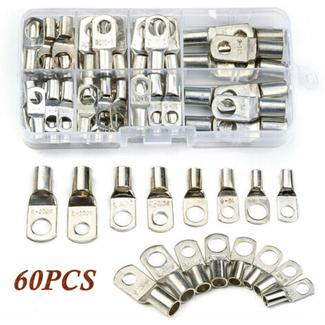 60 Stück Crimp-/Lötverbinder für elektrische Drähte aus verzinntem Kupfer, verzinnt für 6 m², 8 m², 10 m², 16 m², 25 mm²