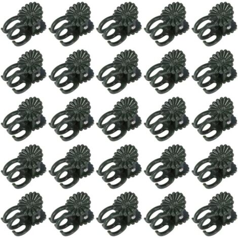 60 Stück Orchideenclips, Pflanzenclips, Rankenclips, Orchideenclips für Pflanzen, Kunststoff-Gartenpflanzenstützclips, Clips zur Unterstützung kleiner grüner Ranken