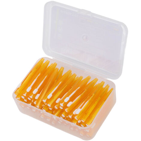 60-teiliges Set feiner Interdentalbürsten für die kieferorthopädische Zahnspangenpflege – Zahnspangenreiniger für Kinder und Erwachsene – praktischer PP-Griff