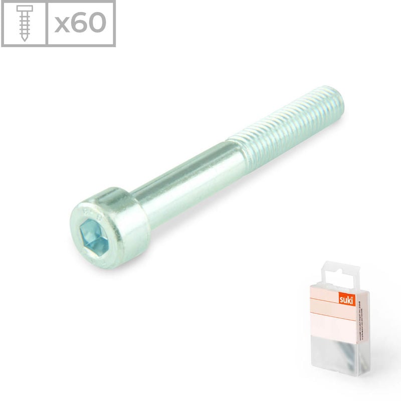 

Suki - 60 Tornillos allen de acero zincado medida 5x16mm