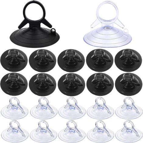 60 ventosas para parasol de 45 mm sin ganchos, transparentes, para ventana, baño, parabrisas y coche.