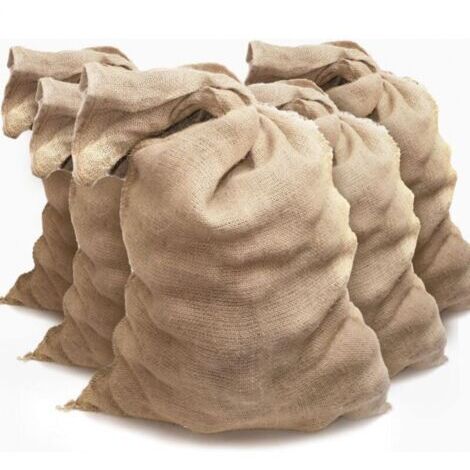 (60 x 40 cm）5 Sacs toile de jute - Sac jute pomme de terre – Sac a patate conservation – Anti inondation, Marron
