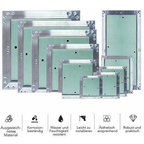 60 x 60 cm Volet d'inspection Porte d'inspection Dimensions d'inspection plaque de plâtre aluminium -