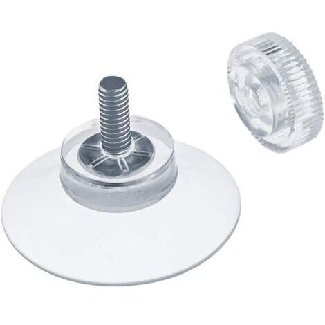 60 x ventouses Ø 30 mm avec Filetage M4x10mm avec écrous moletés Transparent Ventouse