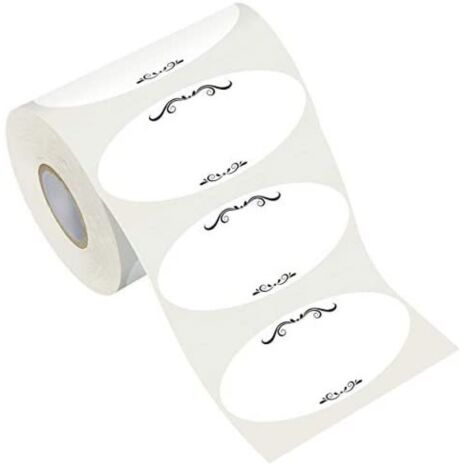 600 etiquetas estampadas reutilizables de 5 x 2,5 cm, resistentes al agua y al aceite, ideales para contenedores de alimentos, cocina, restaurante y despensa.