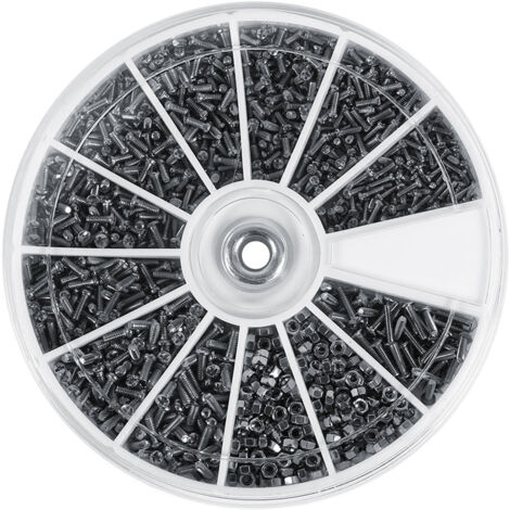 600 Miniaturschrauben und -muttern M1-M1,6 zur Reparatur von Brillen und Uhren