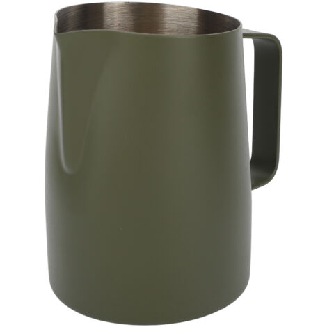 600 ml Milchkännchen aus Edelstahl für Kaffeeschaum, heiße Schokolade und Latte, mit lebensmittelechtem, abgewinkeltem Ausguss.