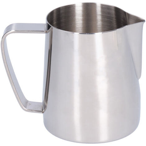 600 ml Milchkännchen aus Edelstahl für Kaffeeschaum, spitzer Ausguss, ideal für den Hausgebrauch, Edelstahlfarbe.