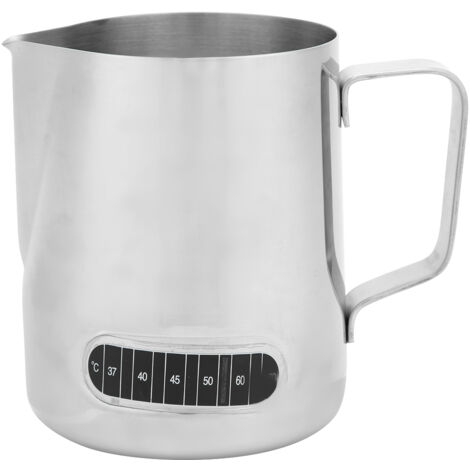 600-ml-Milchkännchen für Kaffeeschaum mit integriertem Thermometer – ideal für Latte Macchiato und Milchtee