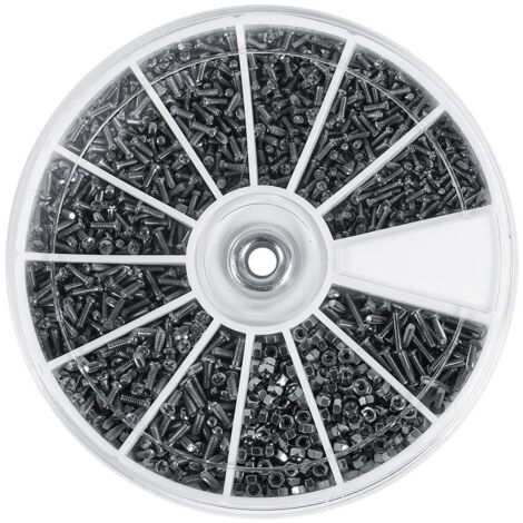 600 petites boîtes à vis de 12 types différents, M1/1.2/1.4/1.6