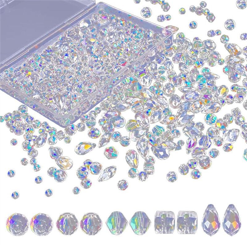 Image of Tlily - 600 Pezzi di Perline Vetro per Gioielli Che Realizzano con Scatola Contenitore Sfuse Collana Braccialetto Orecchini diy
